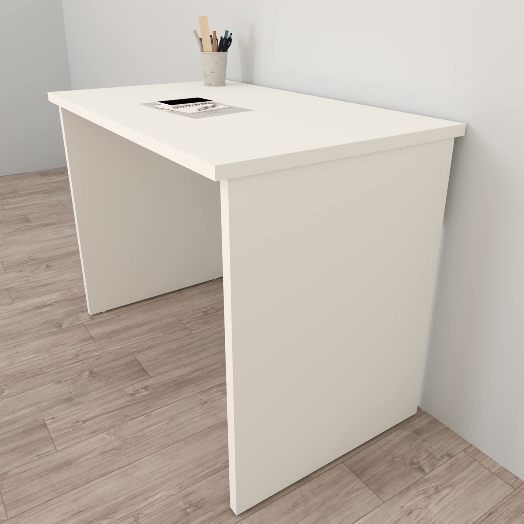 Henor Scrivania 100x60x75 cm Tavolo ufficio Bianco studio