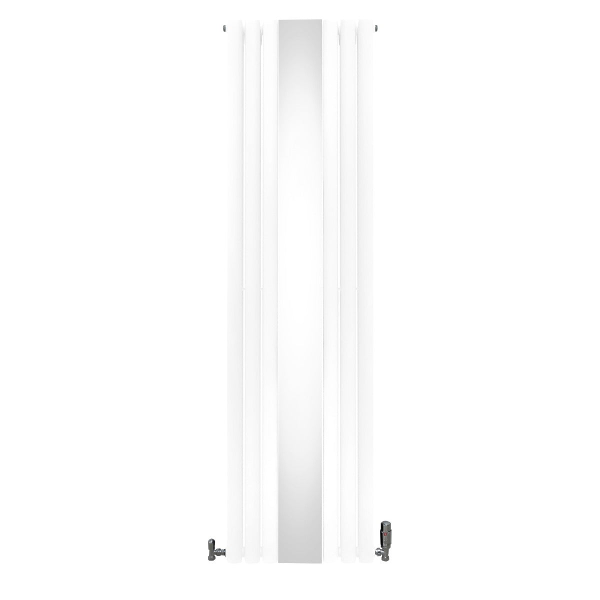 Q-Rax Pannelli Ovali 1800x500 Termosifone Bianco con Specchio