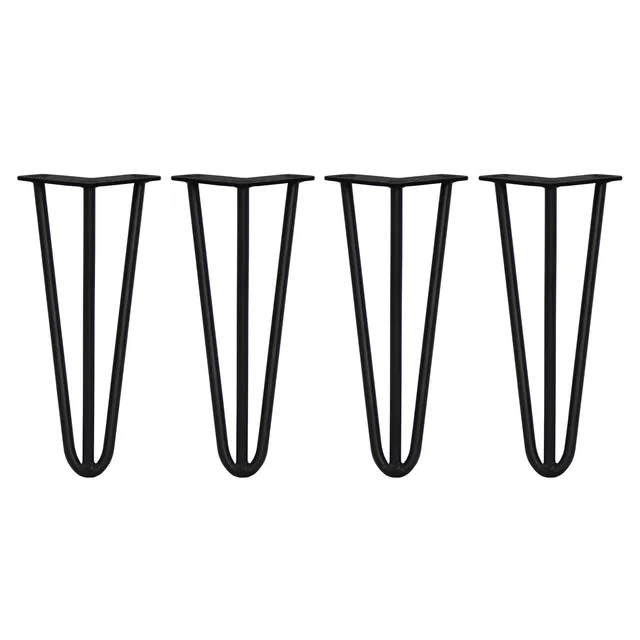 Q-Rax 4 Gambe Tavolo Forcina 30,5cm Nere 3 Rebbi