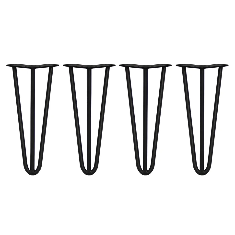 Q-Rax 4 Gambe Tavolo Forcina 30,5cm Nere 3 Rebbi