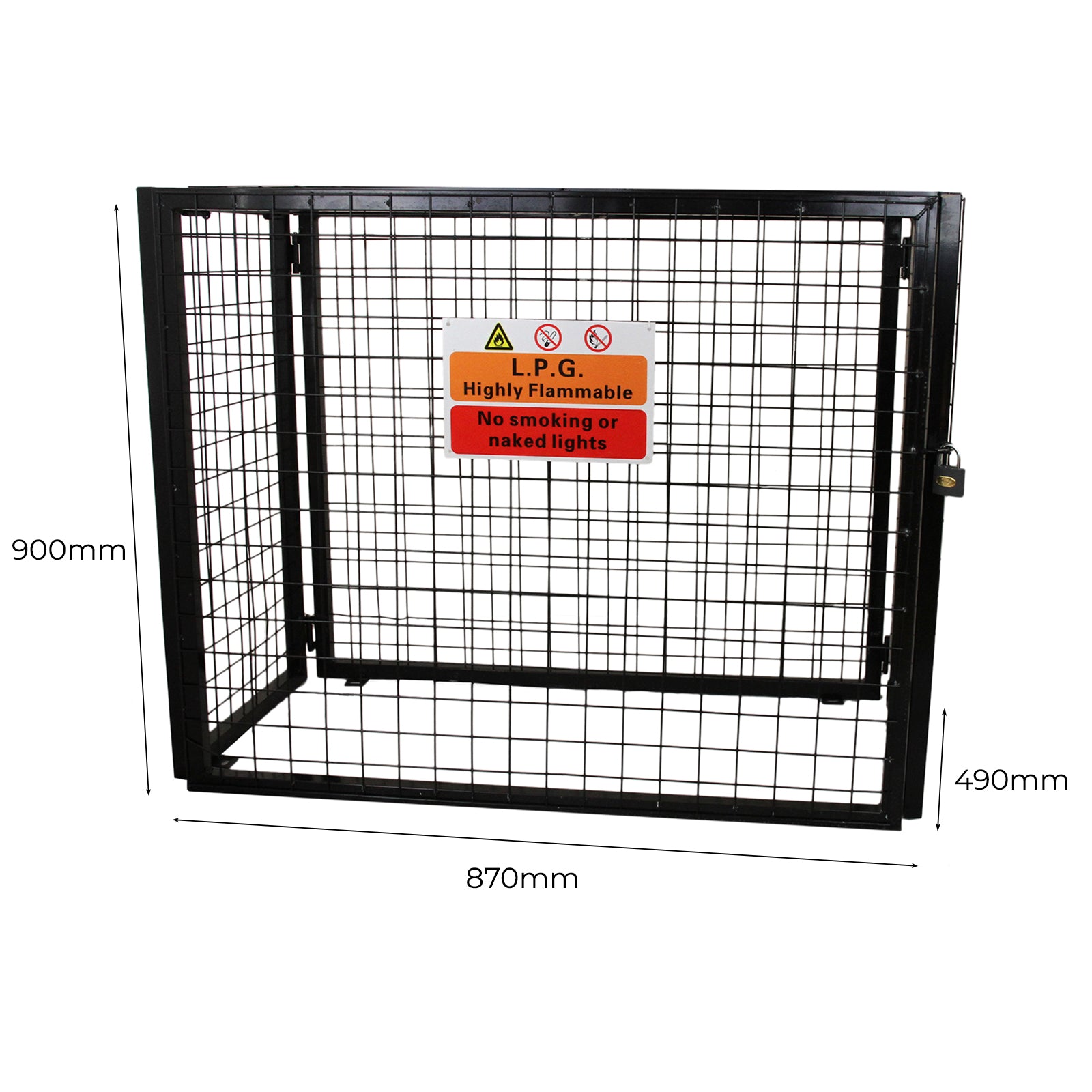 Q-Rax Deposito all'Aperto Gabbia bombole gas 900mm zincata 2x19kg
