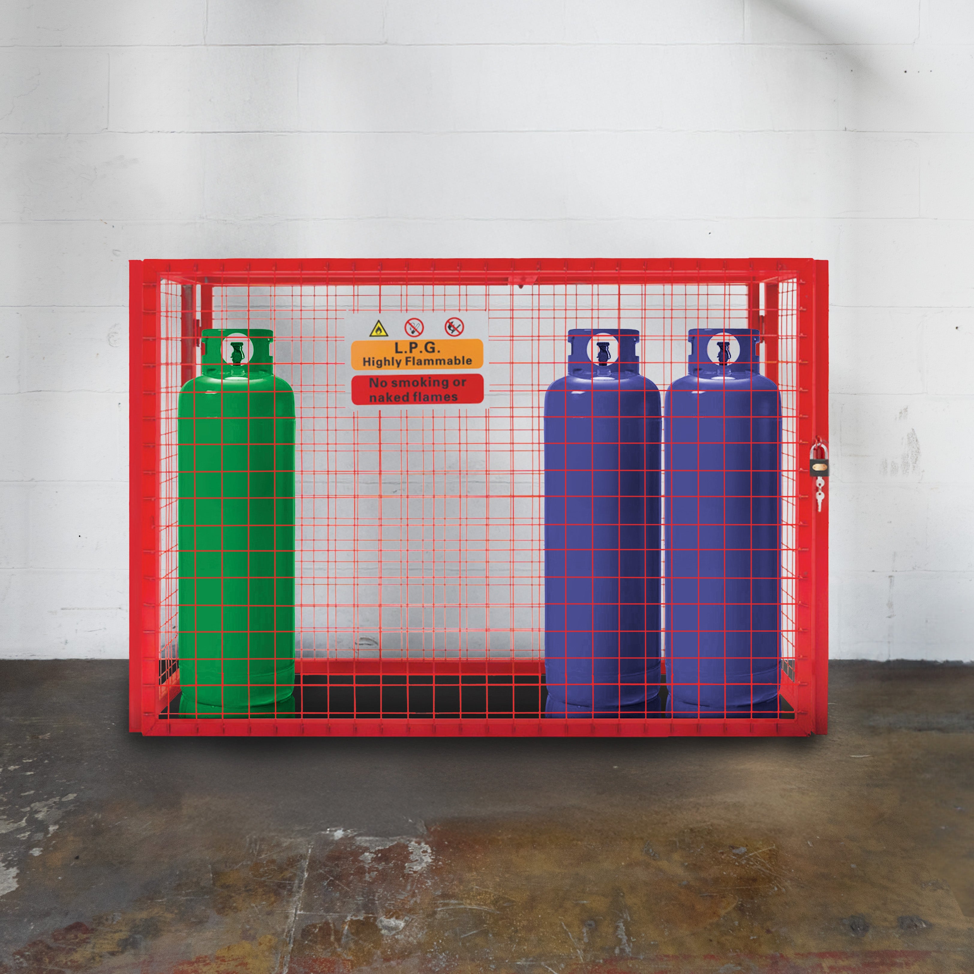 Q-Rax gabbia rete pieghevole bombole gas 100x140x50cm
