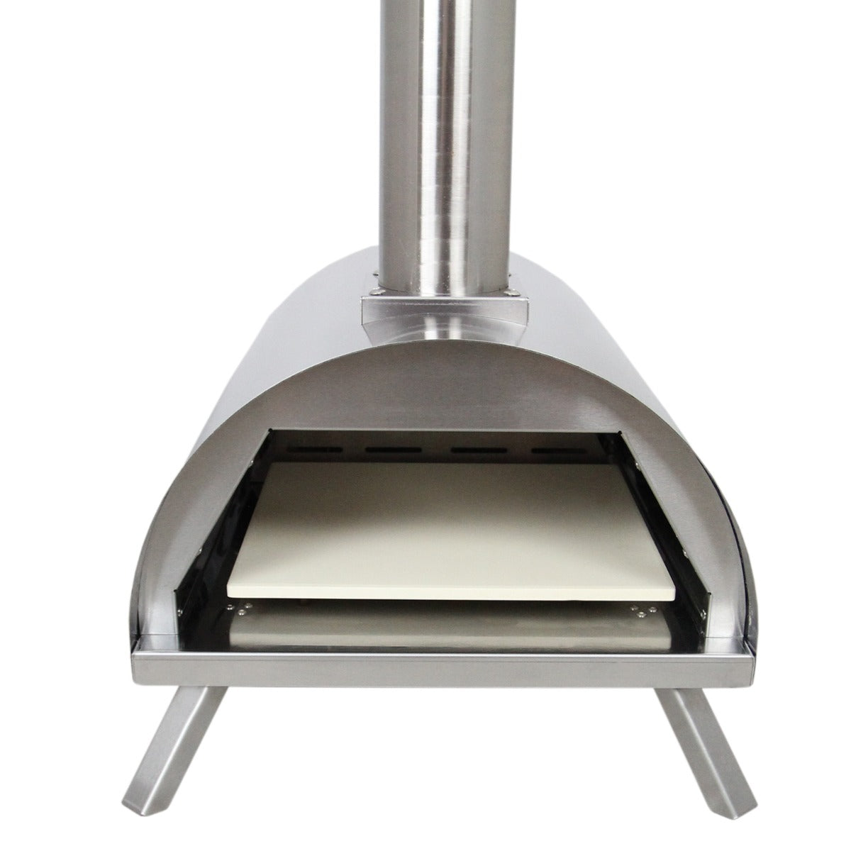 Q-Rax Forni per Pizza Forno Pellet Esterno Acciaio con Pietra