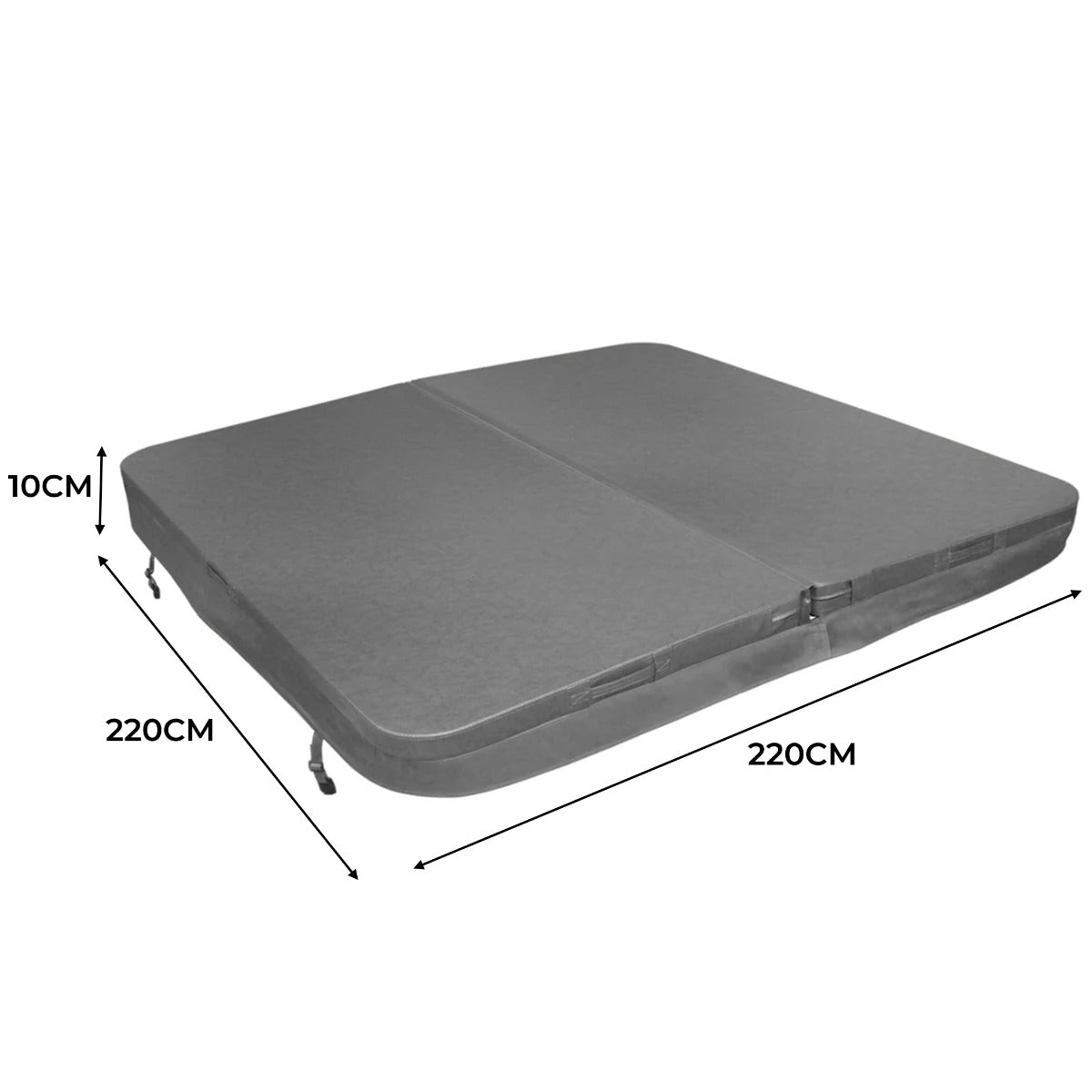 Q-Rax Accessori Copertura Vasca Idromassaggio 2,2 m Grigio