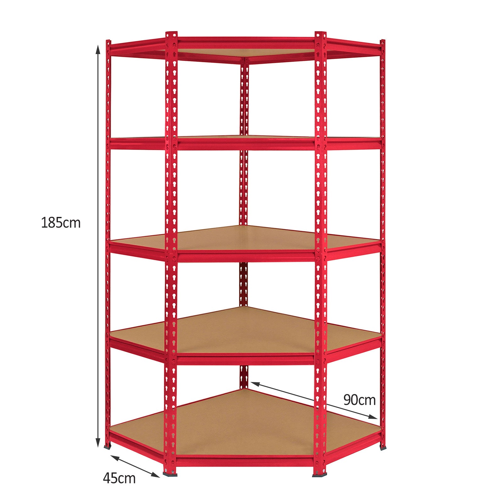Q-Rax Z-Rax Scaffale Garage Acciaio Rosso 90cm 265kg
