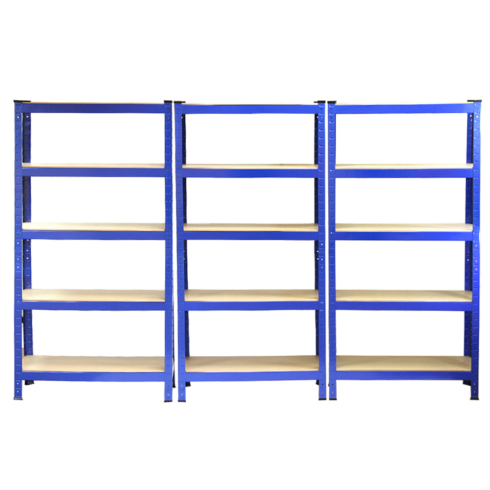 Q-Rax T-Rax 6 Scaffali Acciaio Blu 75cm 5 Ripiani