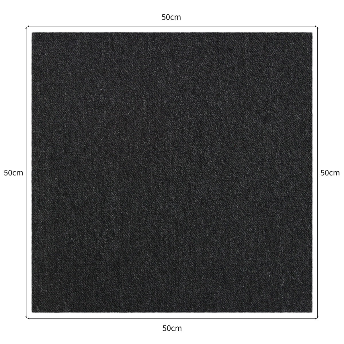 Q-Rax Accessori casa 40 piastrelle moquette nero carbone 10mq