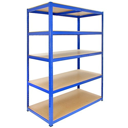 Q-Rax Scaffali T-Rax 3 scaffali blu acciaio 120cm 5 ripiani