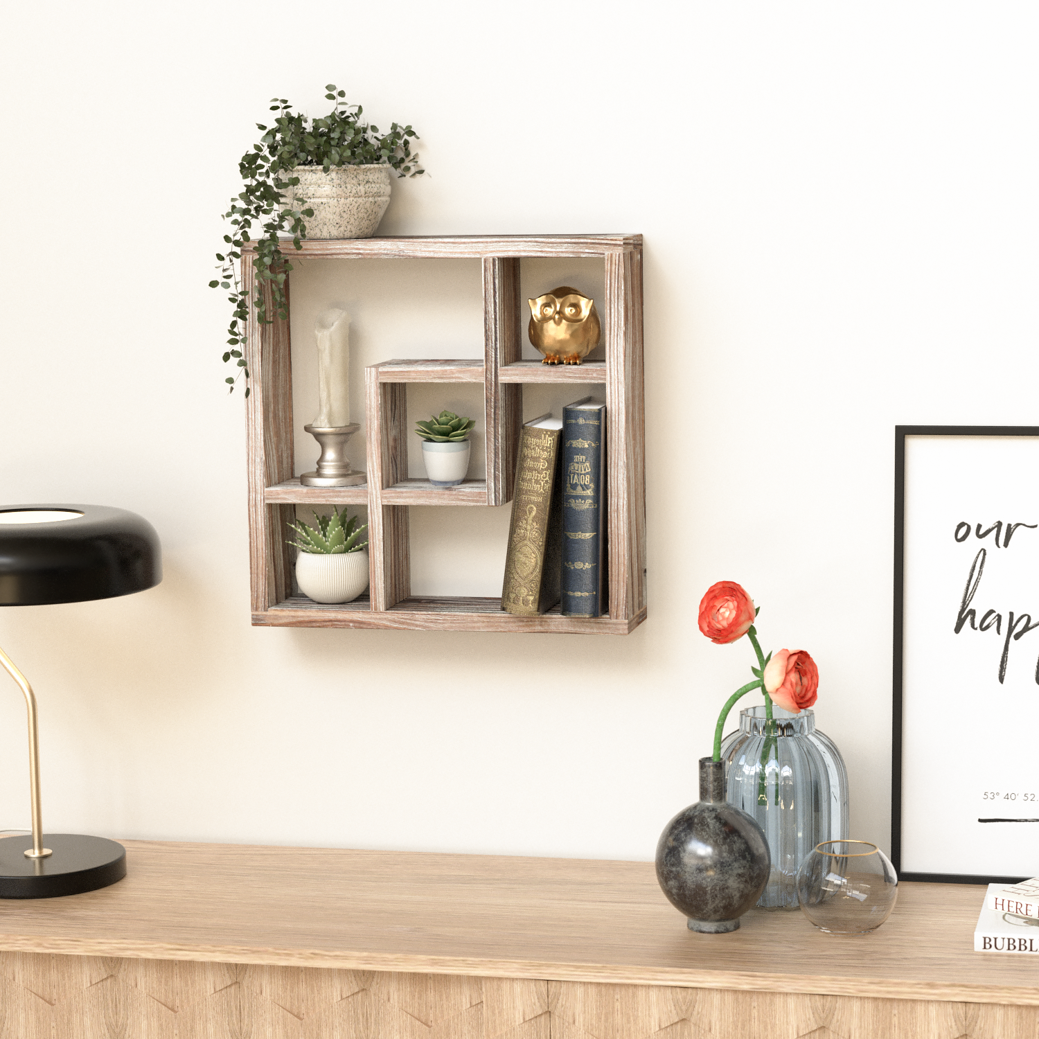Jackcube Design Display Scaffale Cubo Legno 5 Scomparti