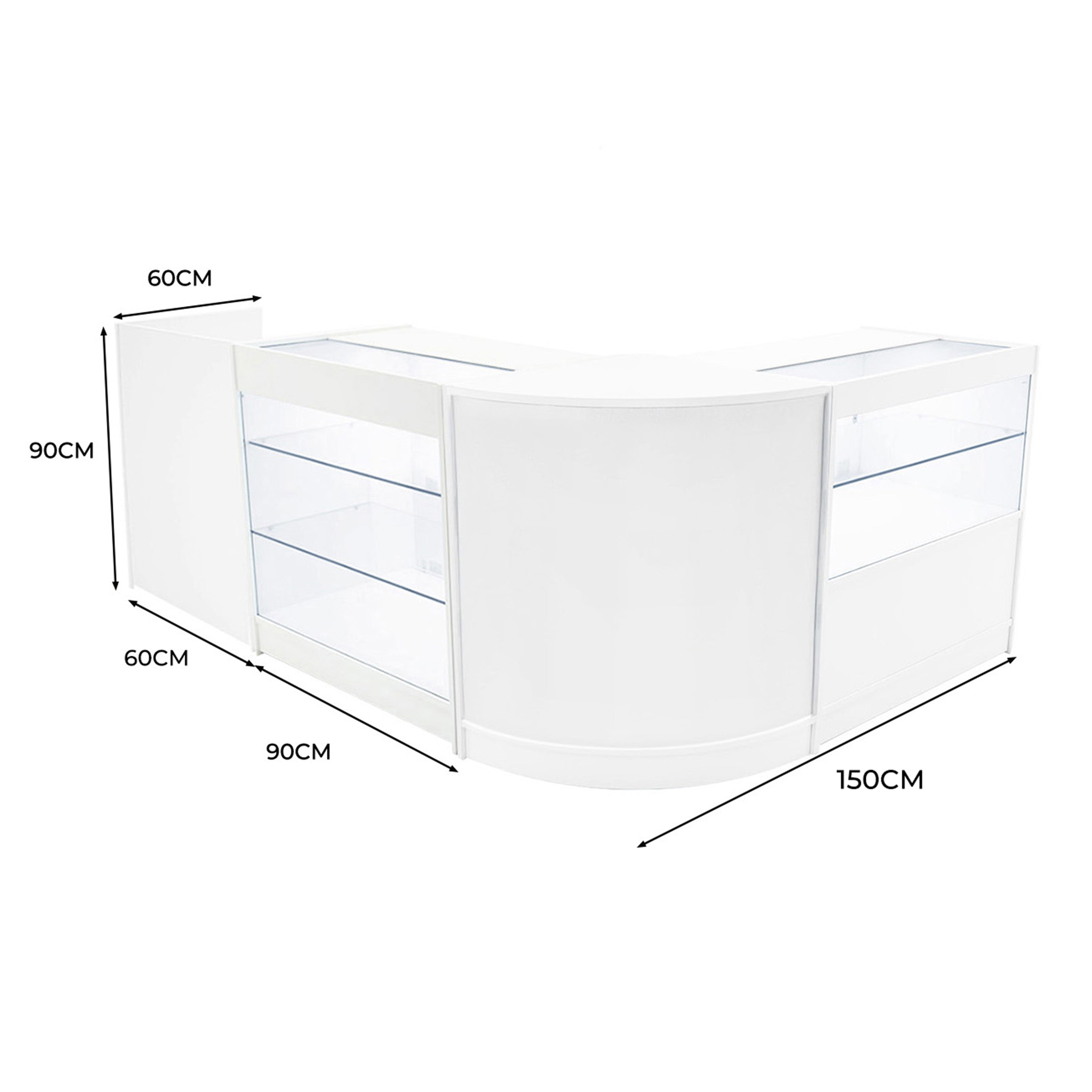 Q-Rax Vega Set banconi negozio bianco LED K900 C900 TB60