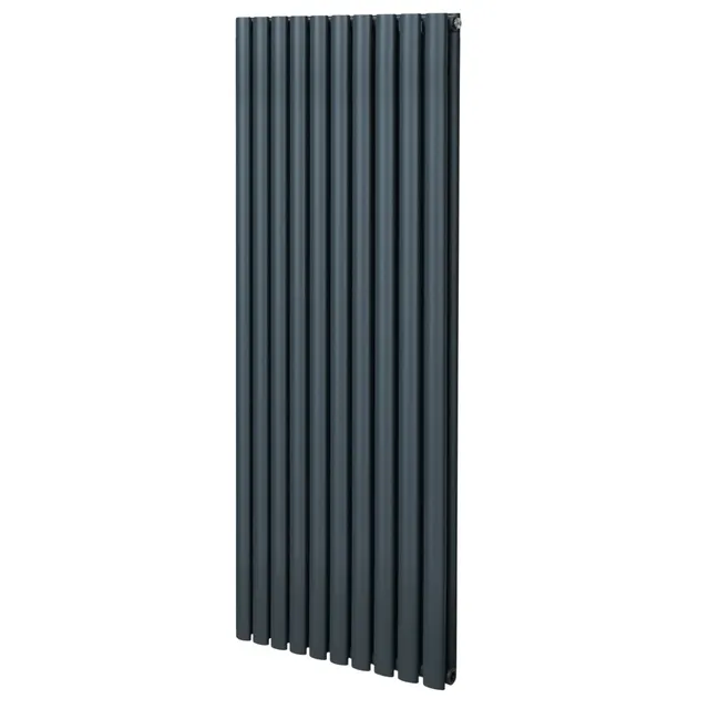 Q-Rax Colonna Ovale 1600x600 Radiatore Antracite Verticale