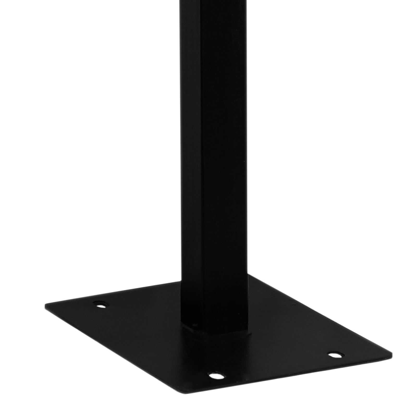 Q-Rax Piedistallo Cassetta Postale Ferro Nero 105 cm