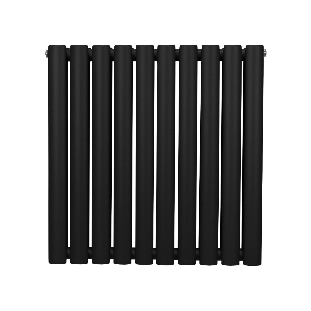 Q-Rax Ovale 600x600 mm Termosifone Colonna Nero Acciaio