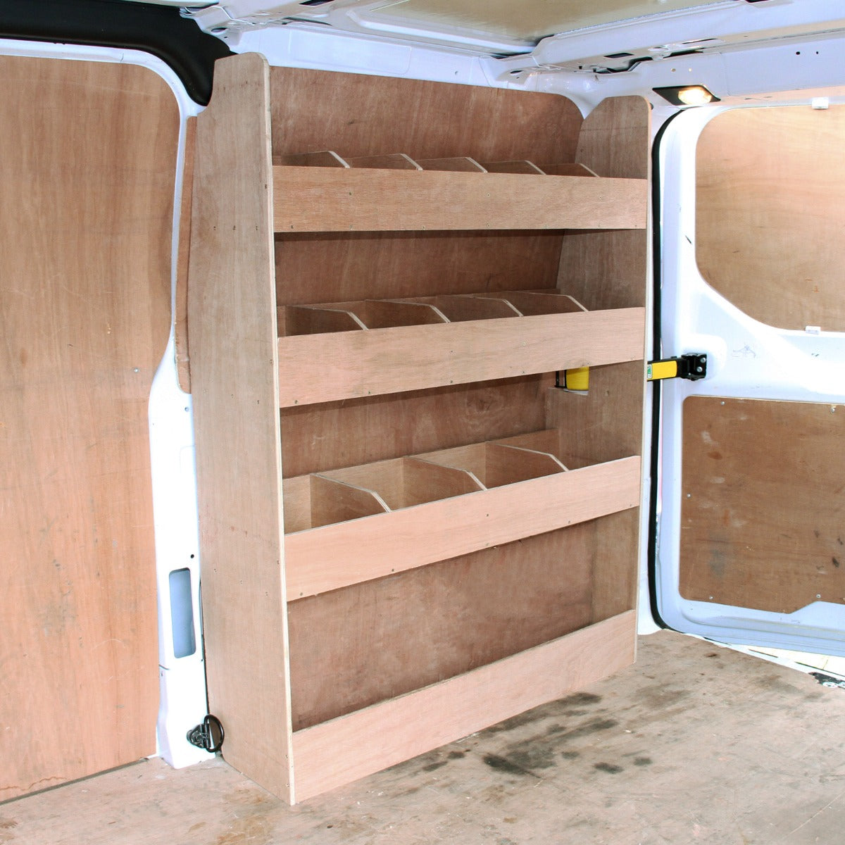 Q-Rax Scaffale Furgone Ford Transit Legno 4 Ripiani Gommati