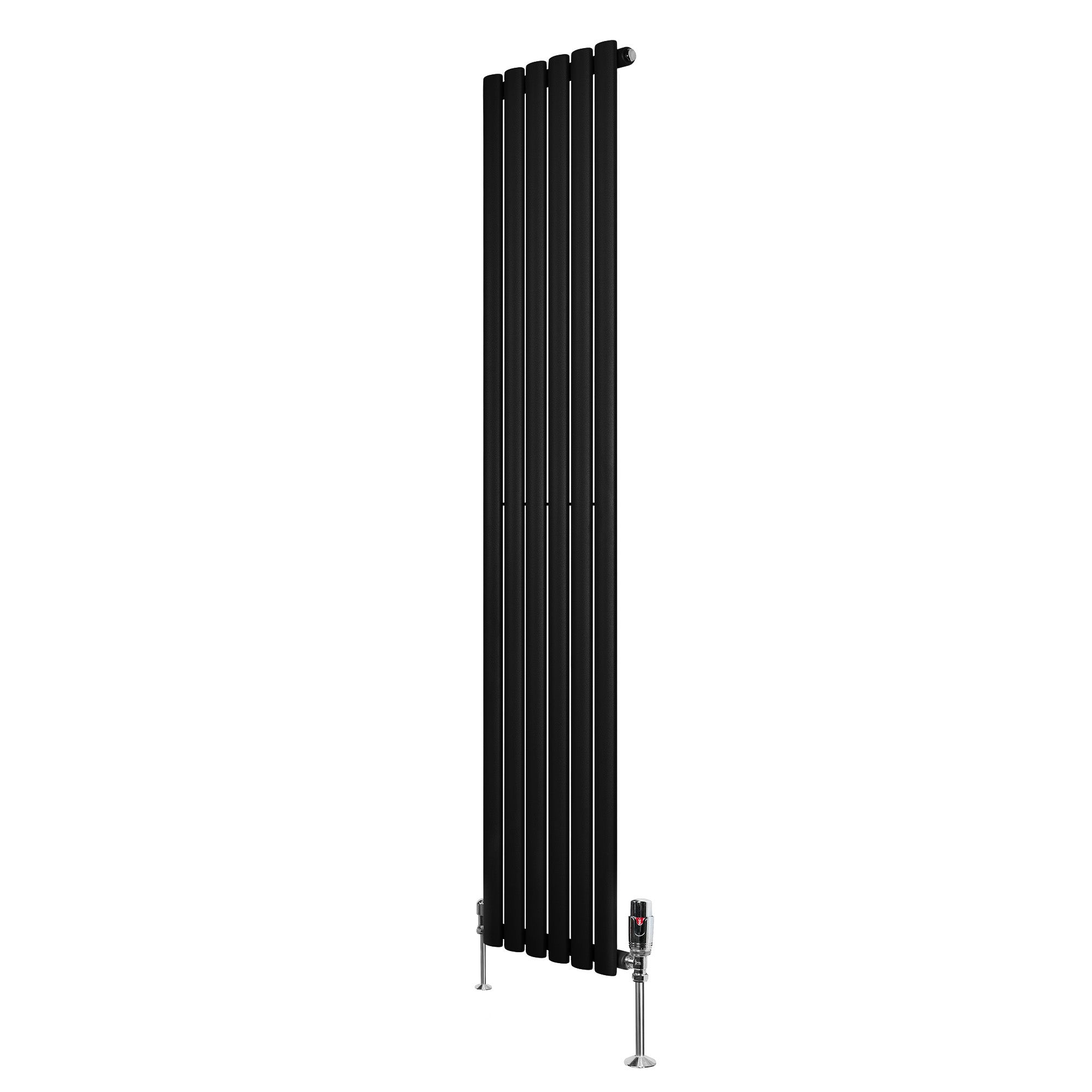 Q-Rax Radiatori Tradizionali 1800x360 radiatore verticale nero valvole