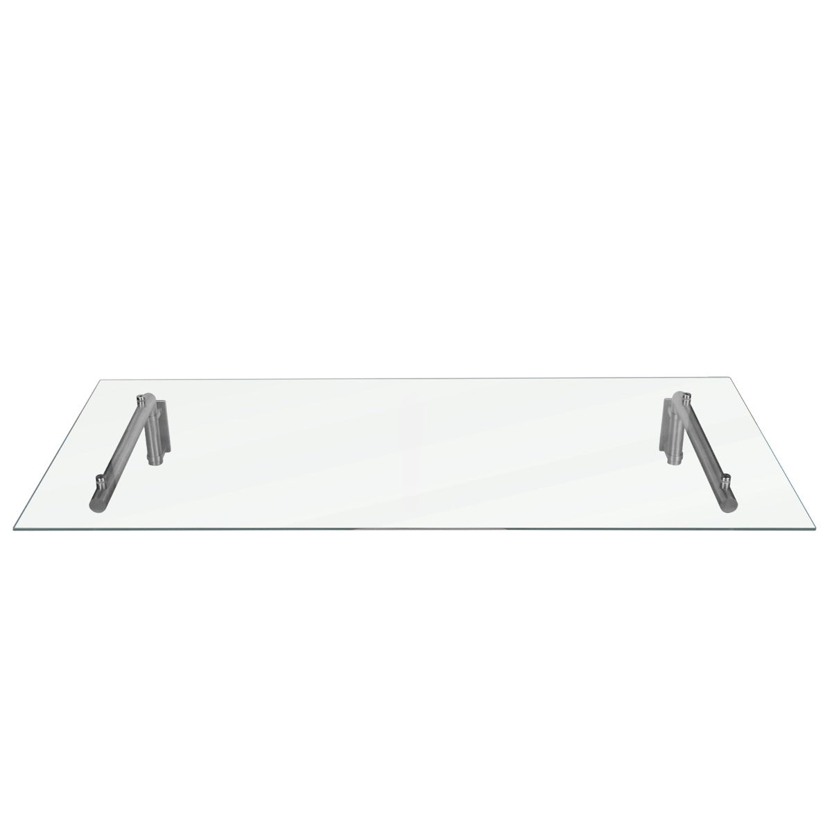 Q-Rax Deposito all'Aperto Pensilina Vetro 144x80 Staffe Inox Satinato