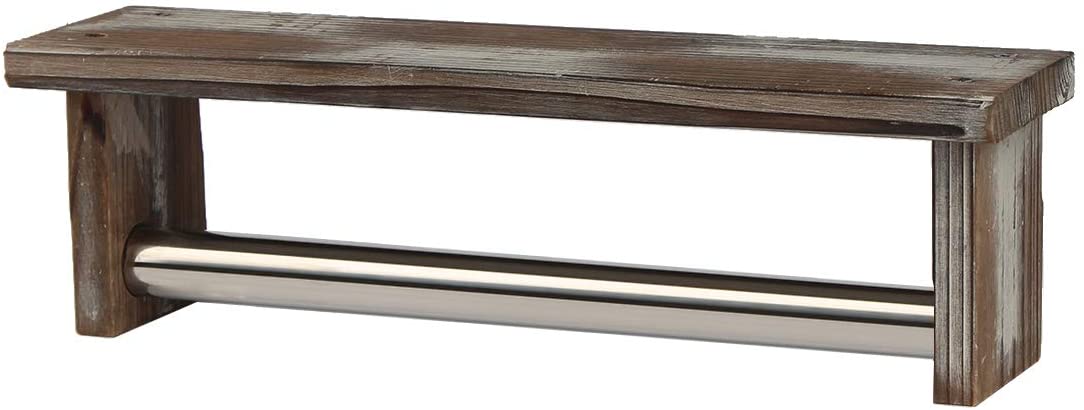 Jackcube Design Bathroom Porta Asciugamani Parete Legno con Mensola
