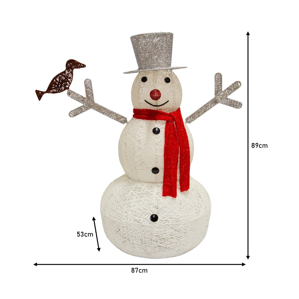 Q-Rax Pupazzo di Neve Luminoso da Esterno 100 LED Bianco Freddo