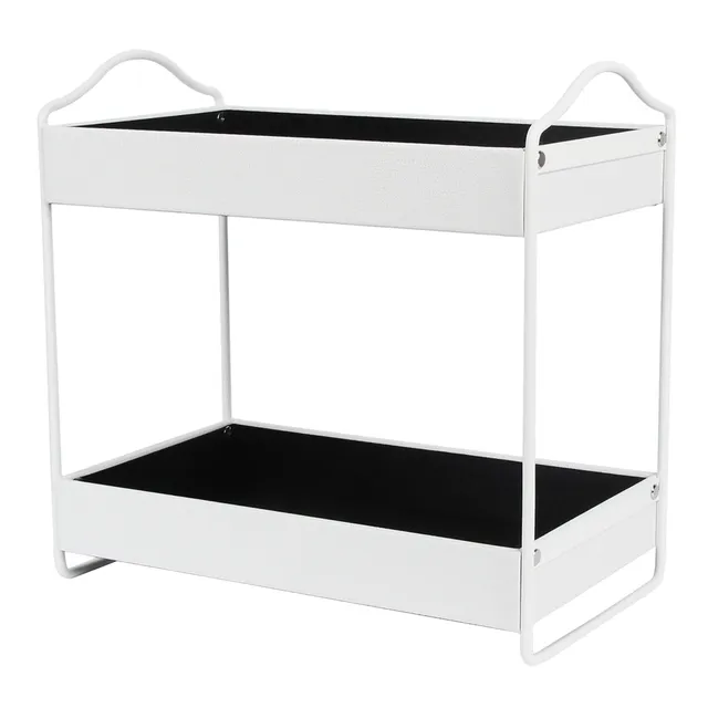 Jackcube Bathroom Scaffale Bagno 2 Ripiani Bianco Pelle
