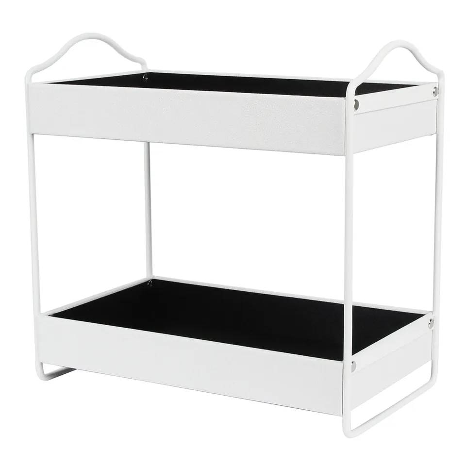 Jackcube Bathroom Scaffale Bagno 2 Ripiani Bianco Pelle