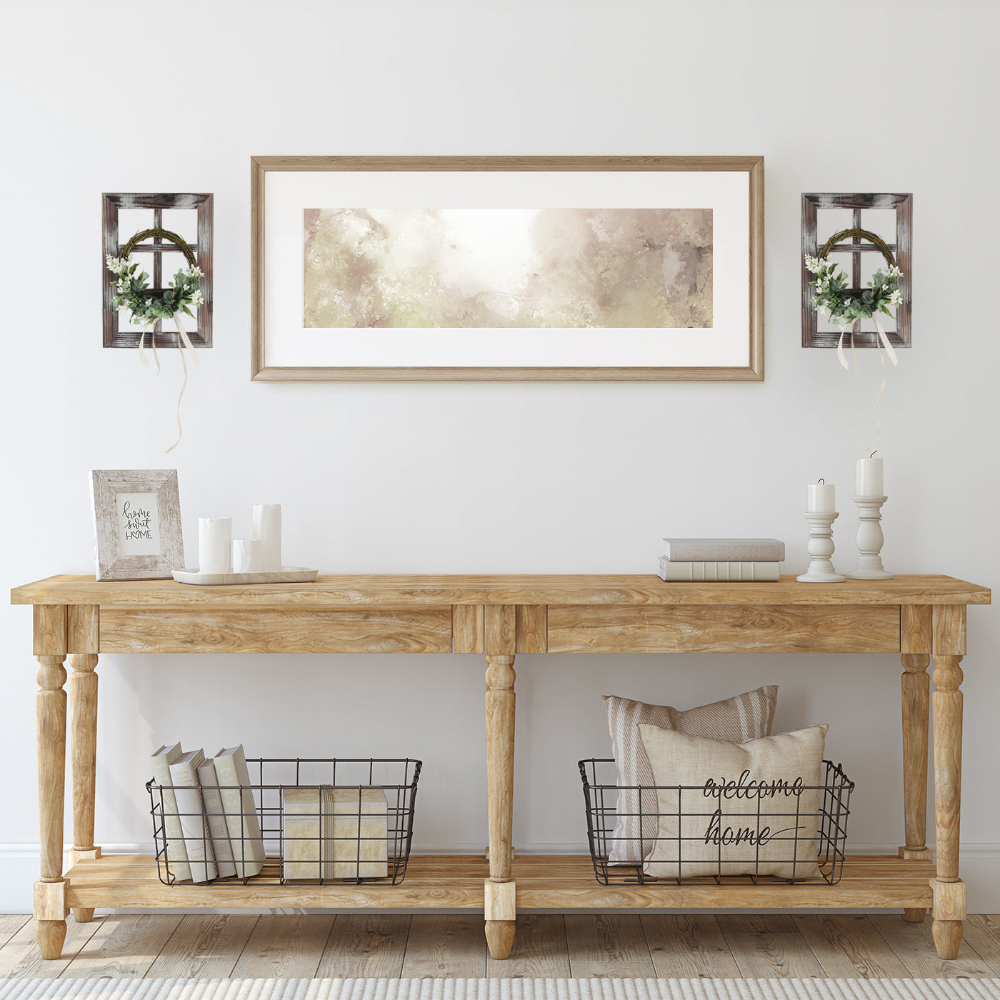 Jackcube Design Wall Décor set 2 cornici finestra legno rustico