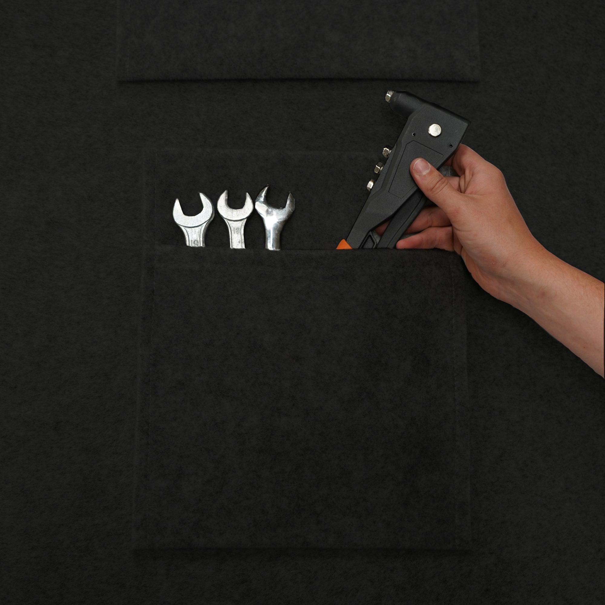 Q-Rax Tasche Portaoggetti Nero set 2 pezzi polipropilene auto
