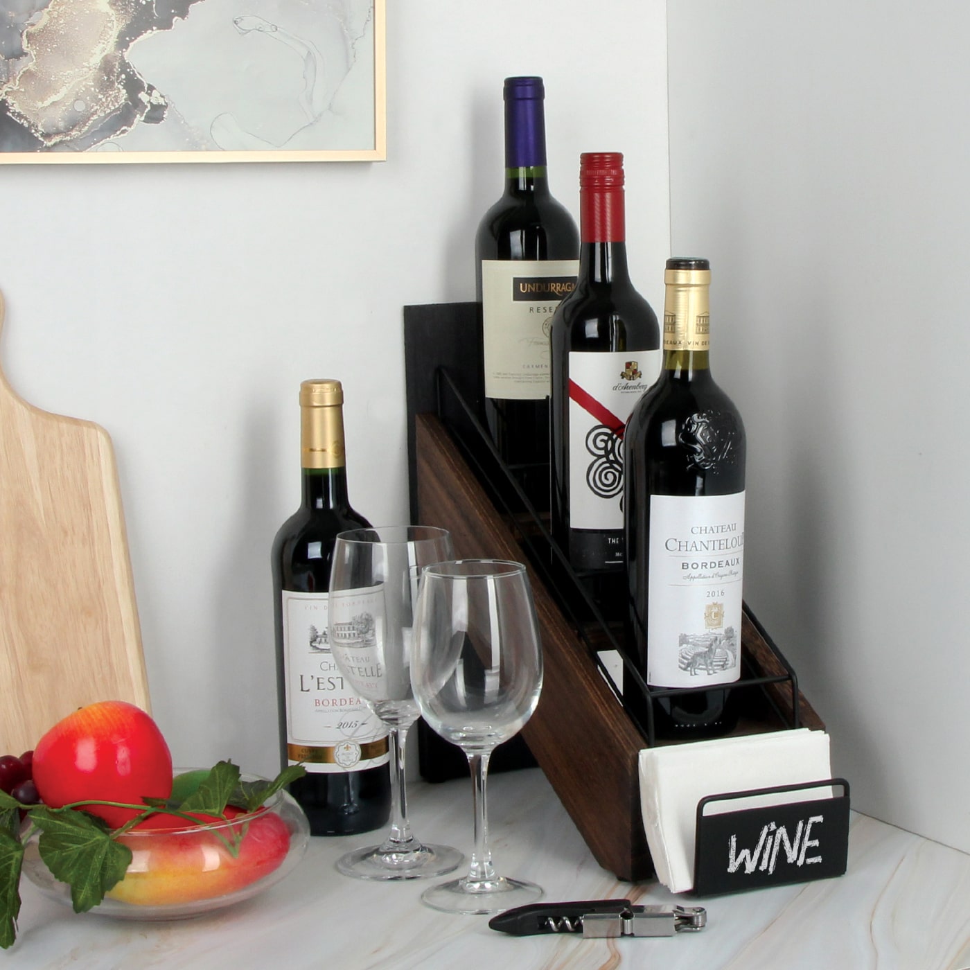 Jackcube Design Kitchen Portabottiglie 3 Livelli Porta Tovaglioli