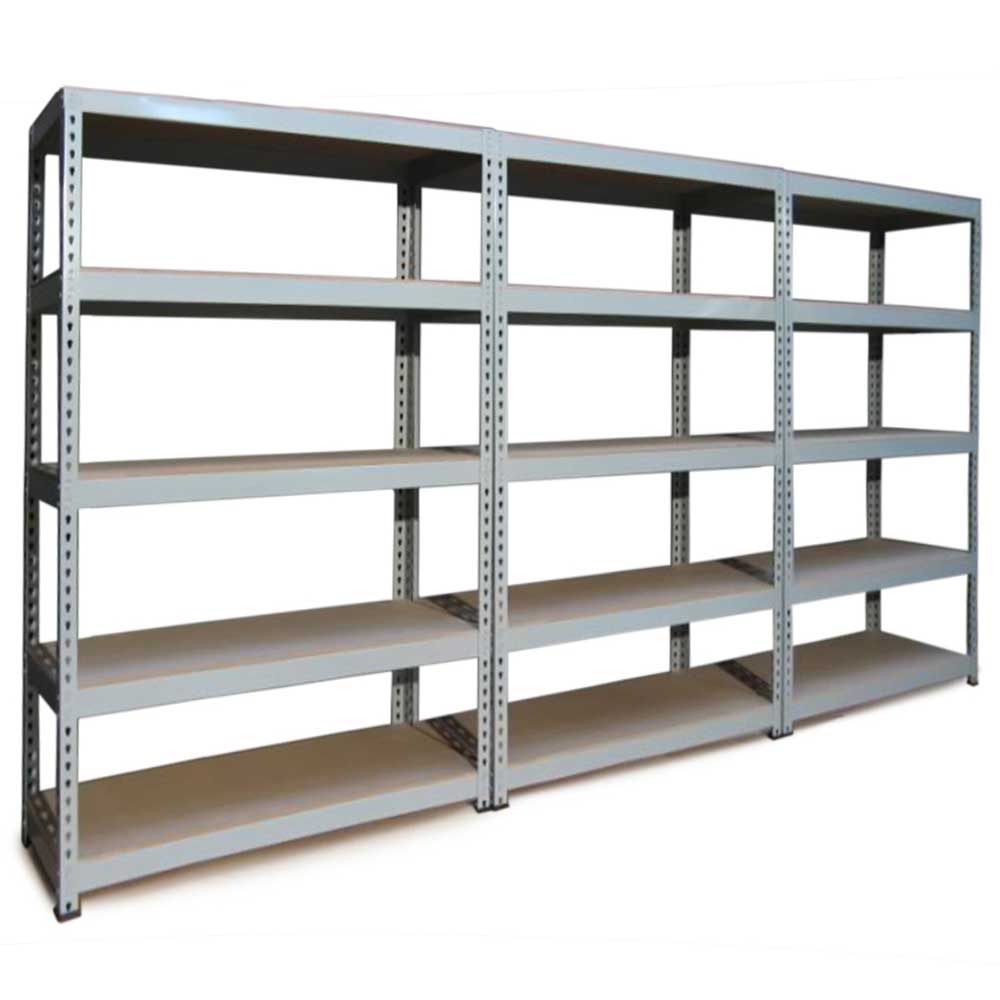 Q-Rax Scaffali Q-Rax Scaffale 120x50 cm Grigio 5 Ripiani 200 kg