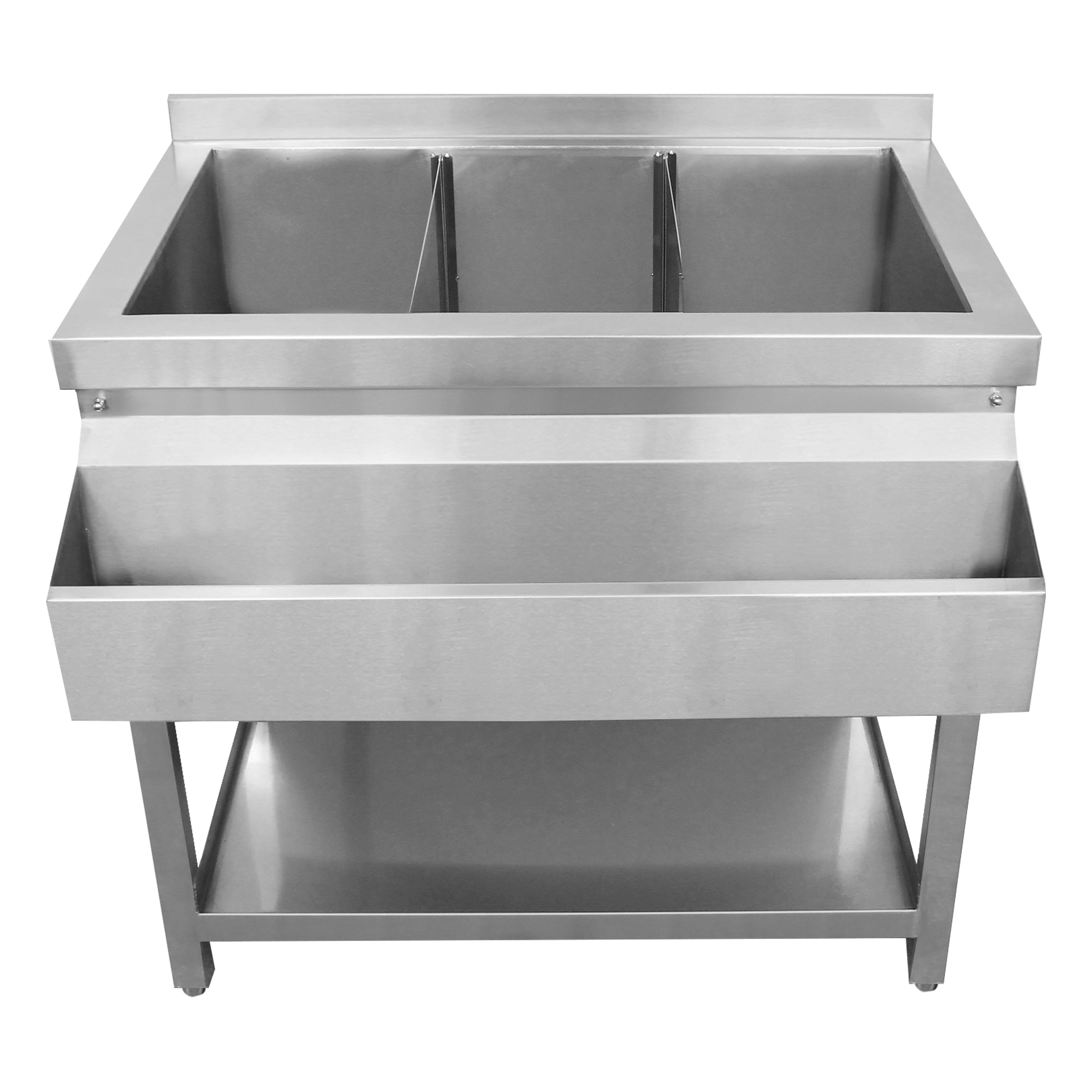 Q-Rax Postazione Cocktail Modulare Acciaio Inox con Pozzo Ghiaccio