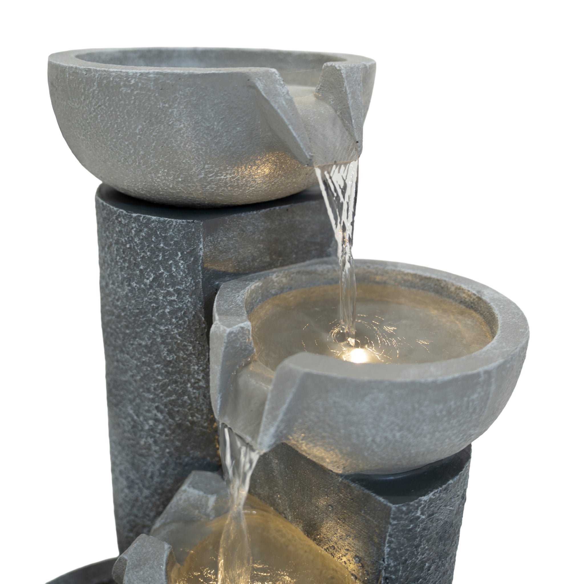 Q-Rax Fontana Elettrica Tranquil Tiers con LED da Esterno