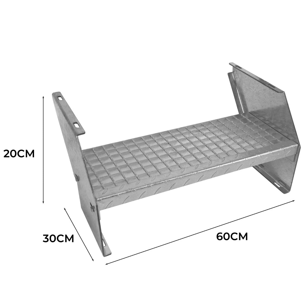 Q-Rax Gradini Acciaio Zincato 600 mm scala modulare