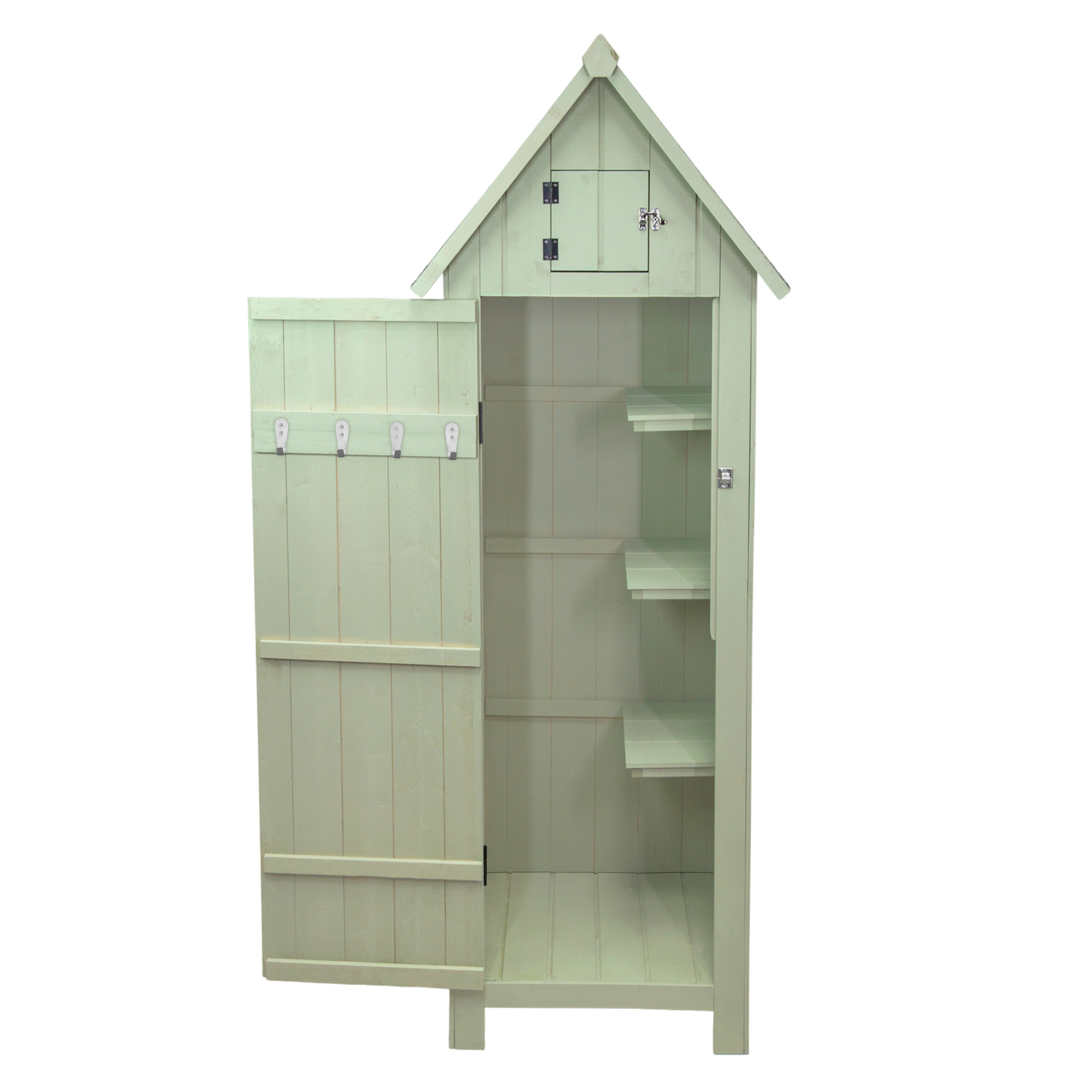 Q-Rax Casette in Legno Capanno Giardino Verde salvaspazio