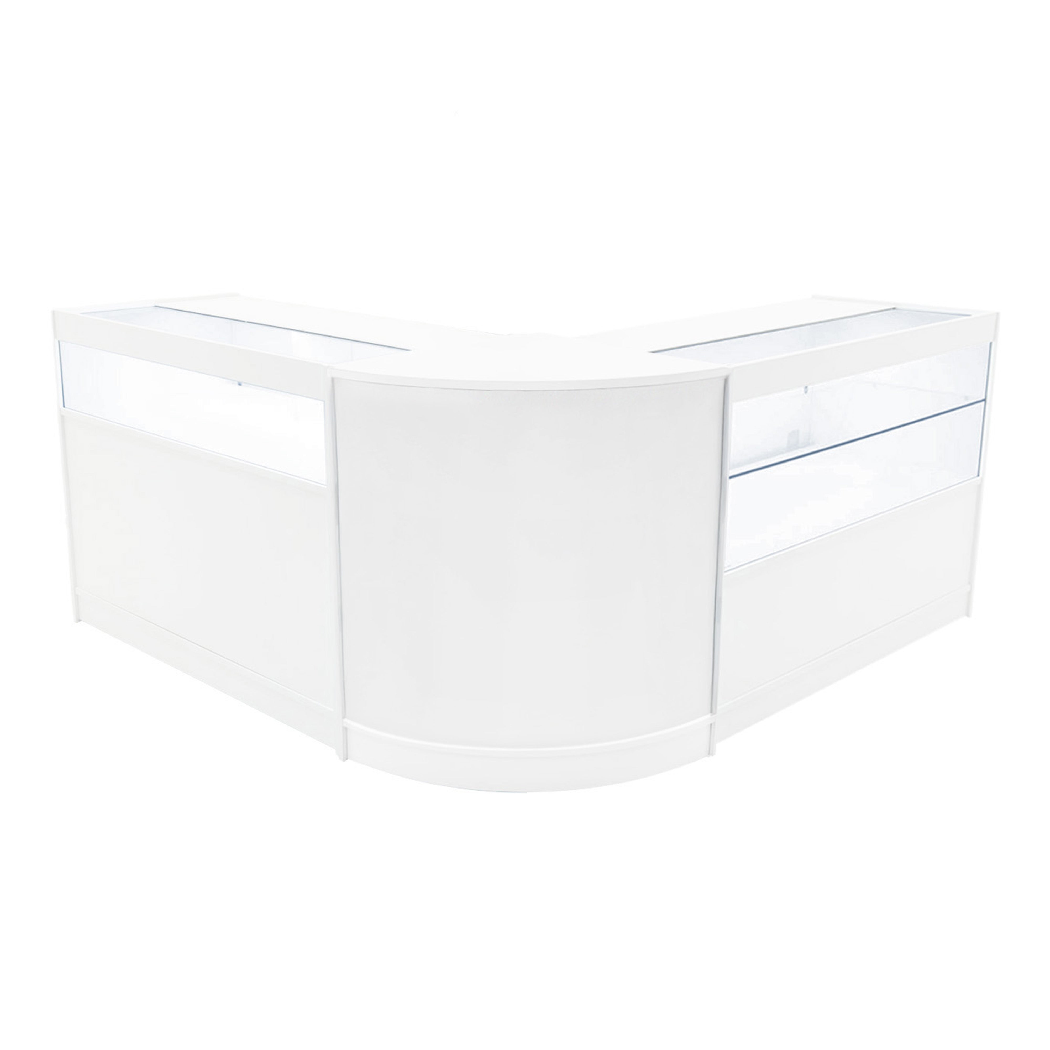 Q-Rax Banconi Negozio Adonis Set B1200 C1200 CM60 Vetrina Bianco