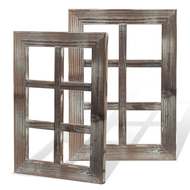 Jackcube Design Wall Décor set 2 cornici finestra legno rustico