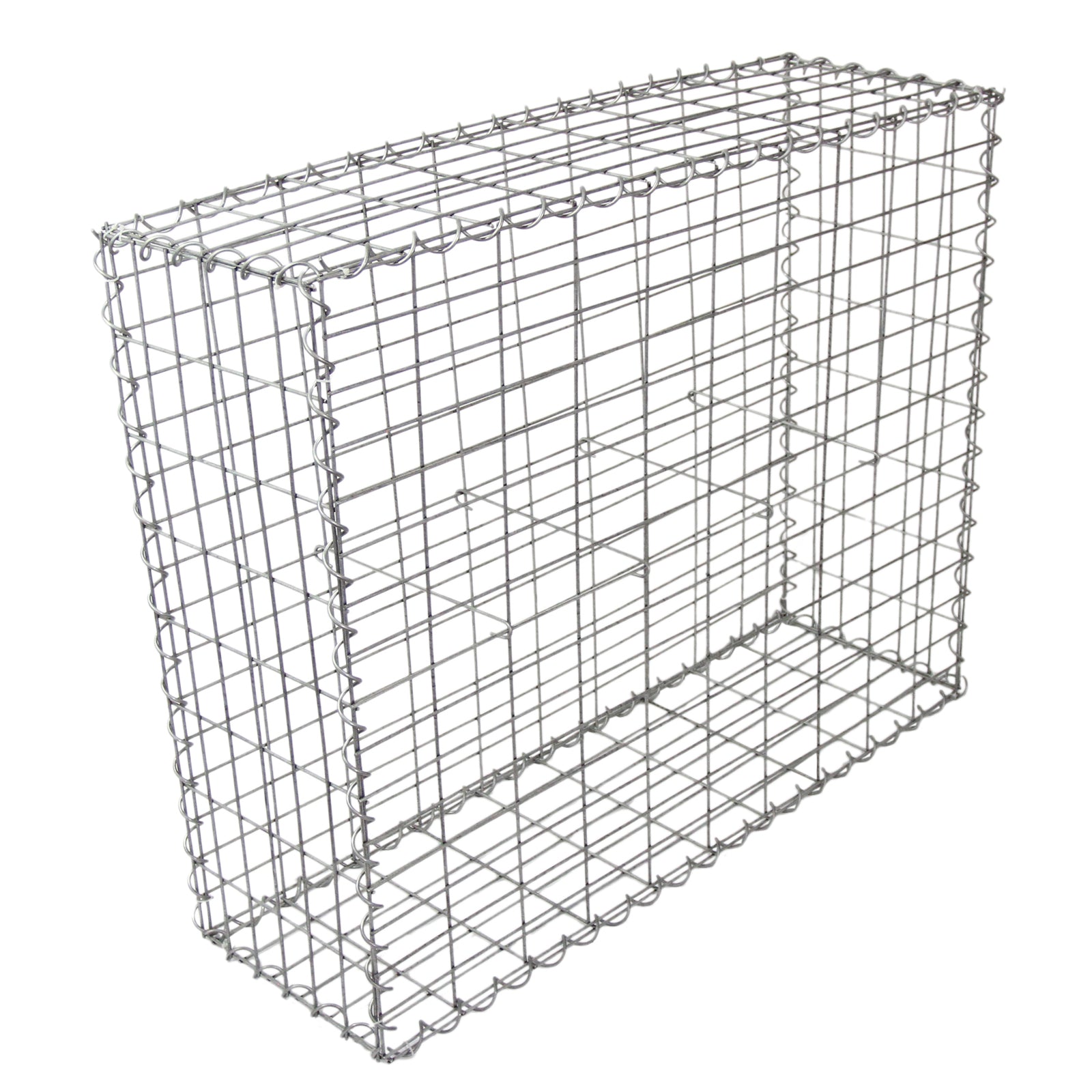 Q-Rax Gabbioni Sassi Legna 100x95x30 cm 2 Pezzi Zincati