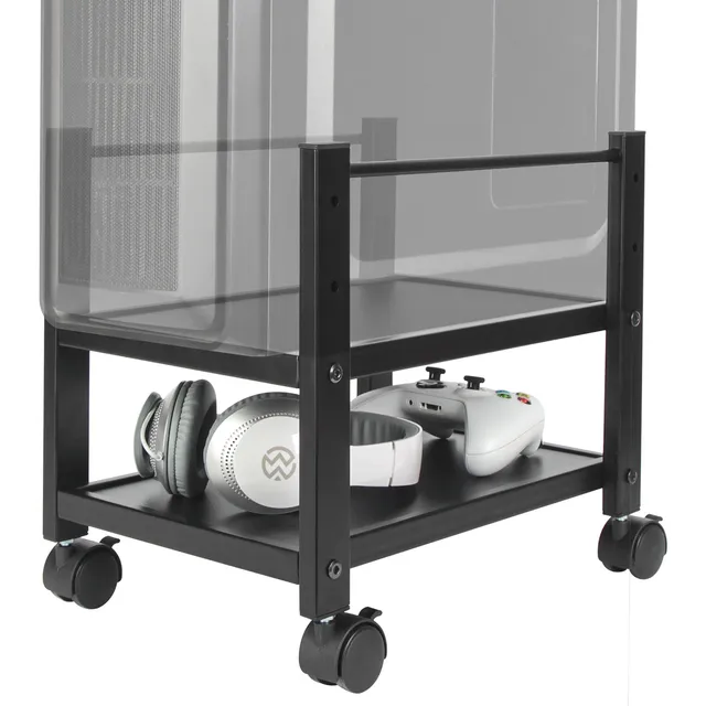 Jackcube Design Home Office supporto PC 2 ripiani nero