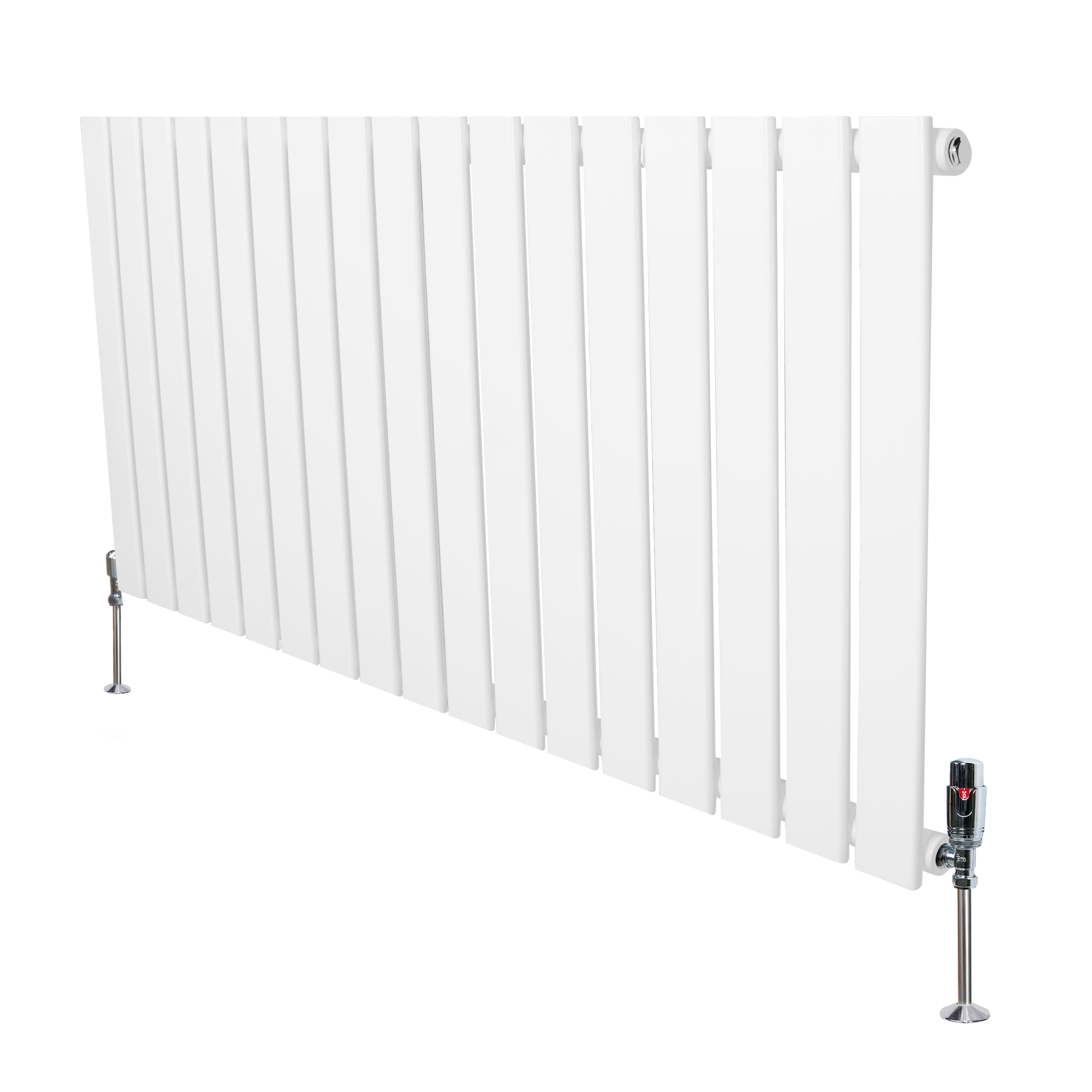 Q-Rax Radiatori a Pannelli Piatti 600x1190 radiatore bianco con valvole