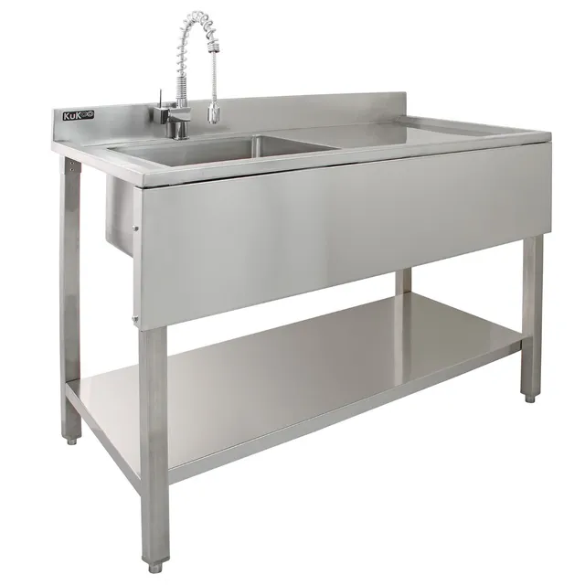 Q-Rax Lavello Cucina Inox Sgocciolatoio Destra 120cm