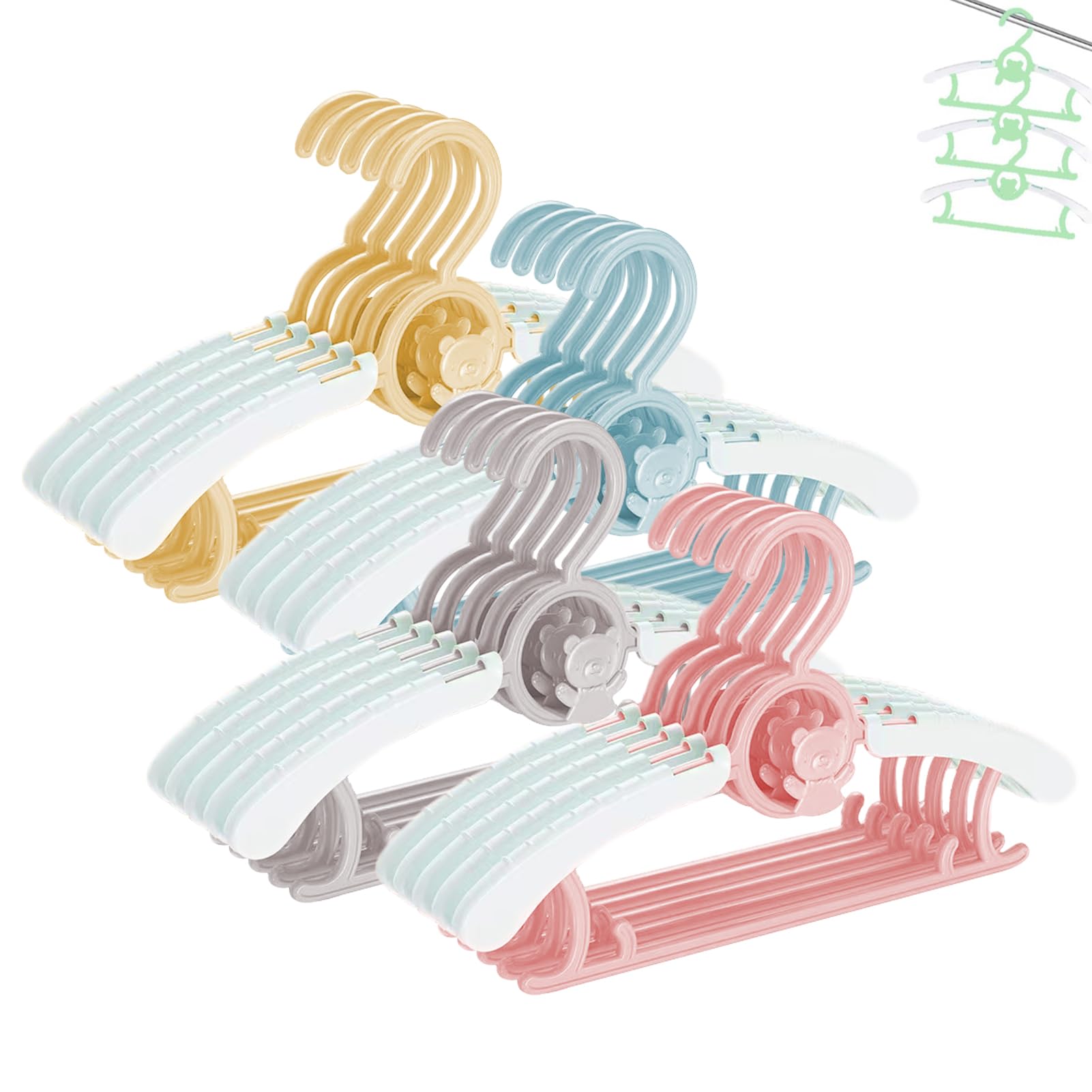 HGYZE Stampelle Bambini Grucce Rosa 20 Pezzi Regolabili 28-36 cm