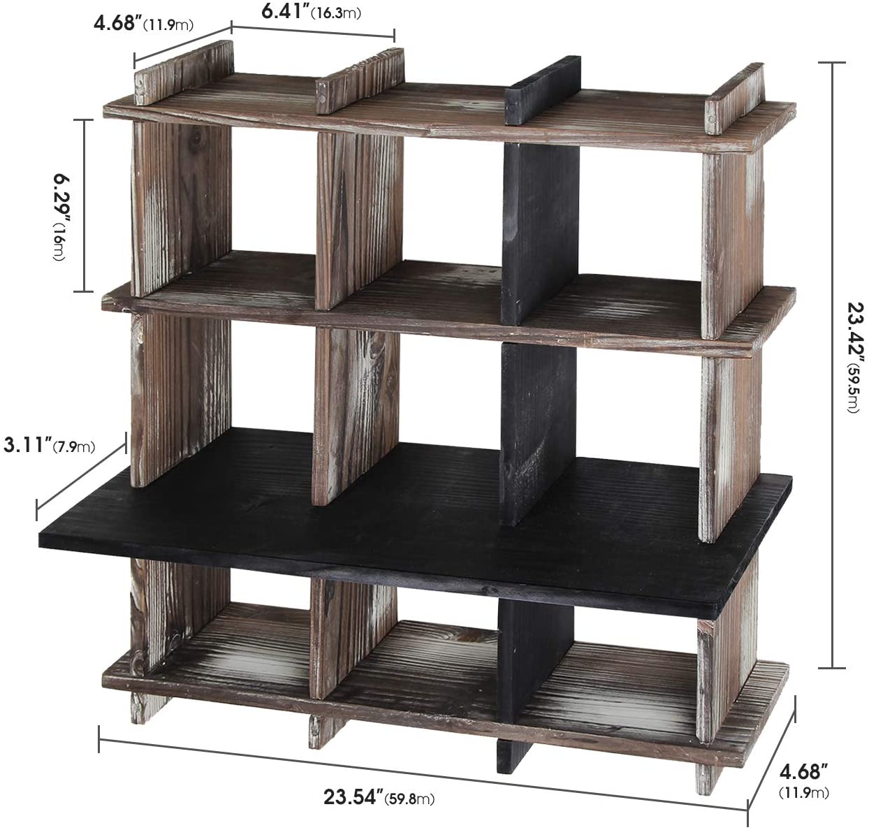Jackcube Design Bathroom Mensola Bagno Legno 9 Scomparti