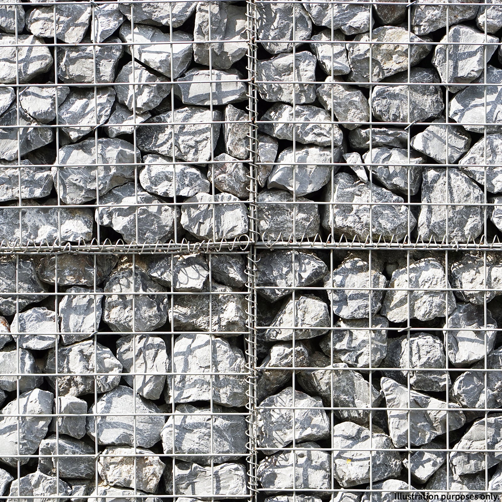Q-Rax Gabbioni Sassi Legna Giardino 100x80x30 cm 2 Pezzi
