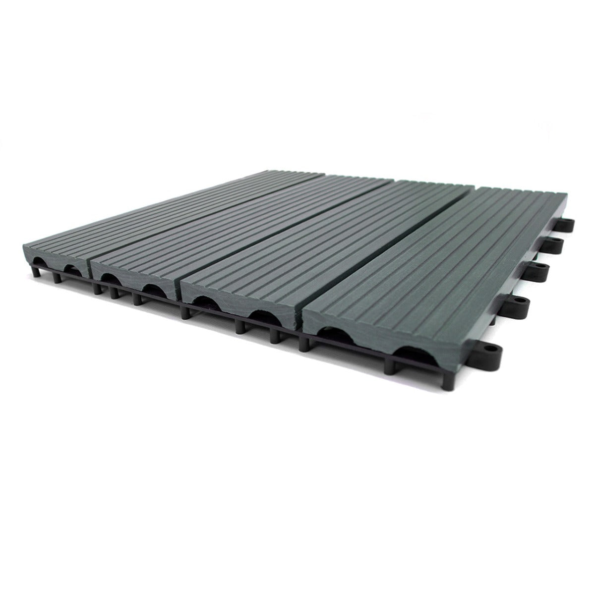Q-Rax Piastrelle Giardino WPC 30x30cm Grigio 33 Pezzi