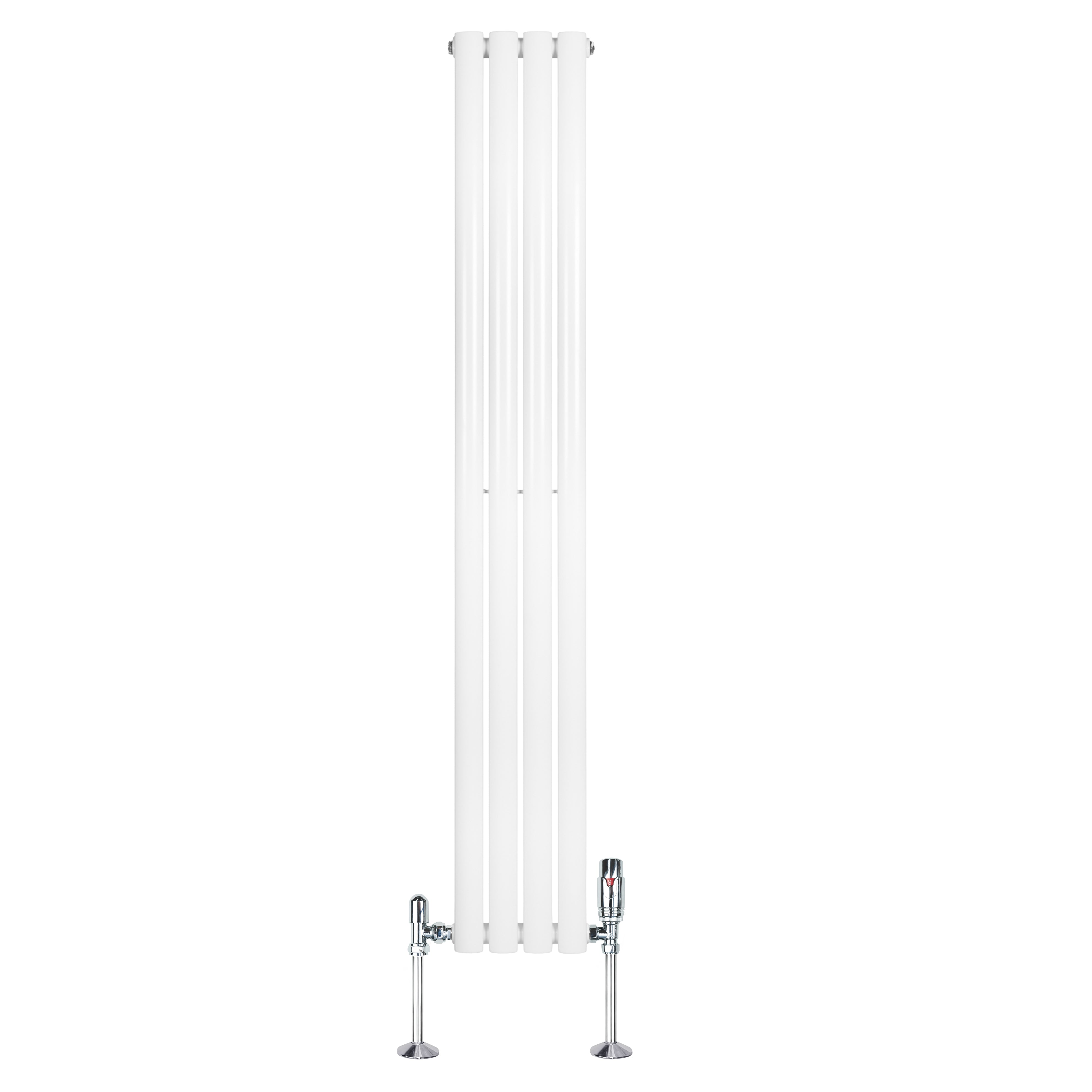 Q-Rax Radiatore Ovale Singola Colonna 1600x240 Bianco Valvole