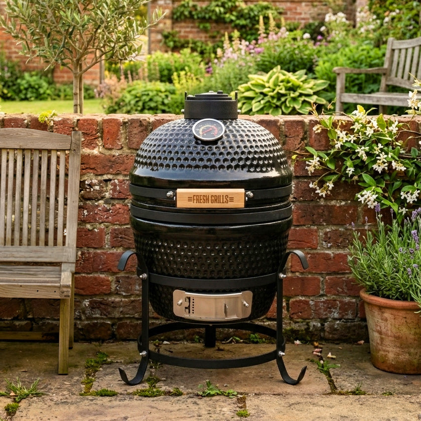 Q-Rax Kamado BBQ Grill 13" 33cm Ceramica