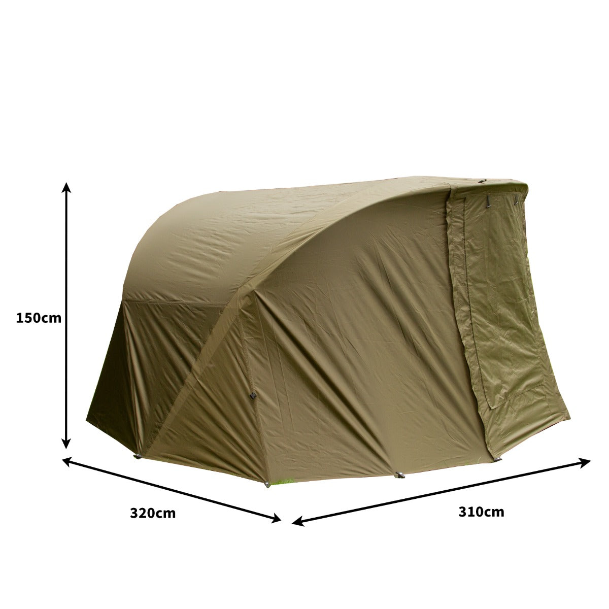 Q-Rax Bivvy 3x3 m tenda pesca 2 persone con involucro