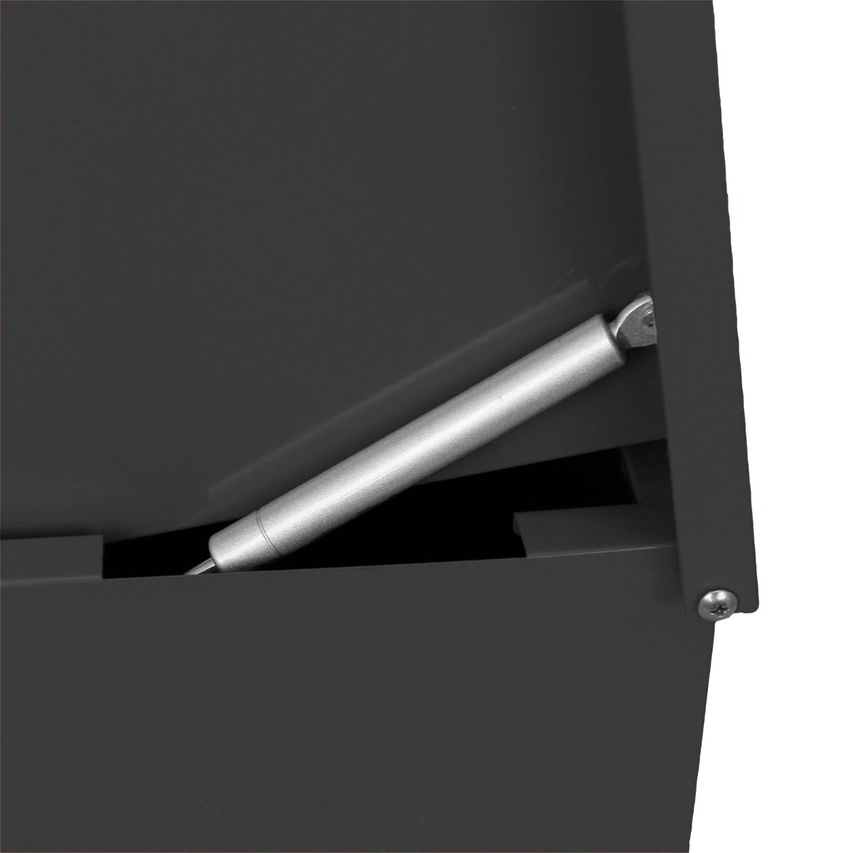 Q-Rax Cassetta Postale per Pacchi Nero Acciaio 58x36x46 cm