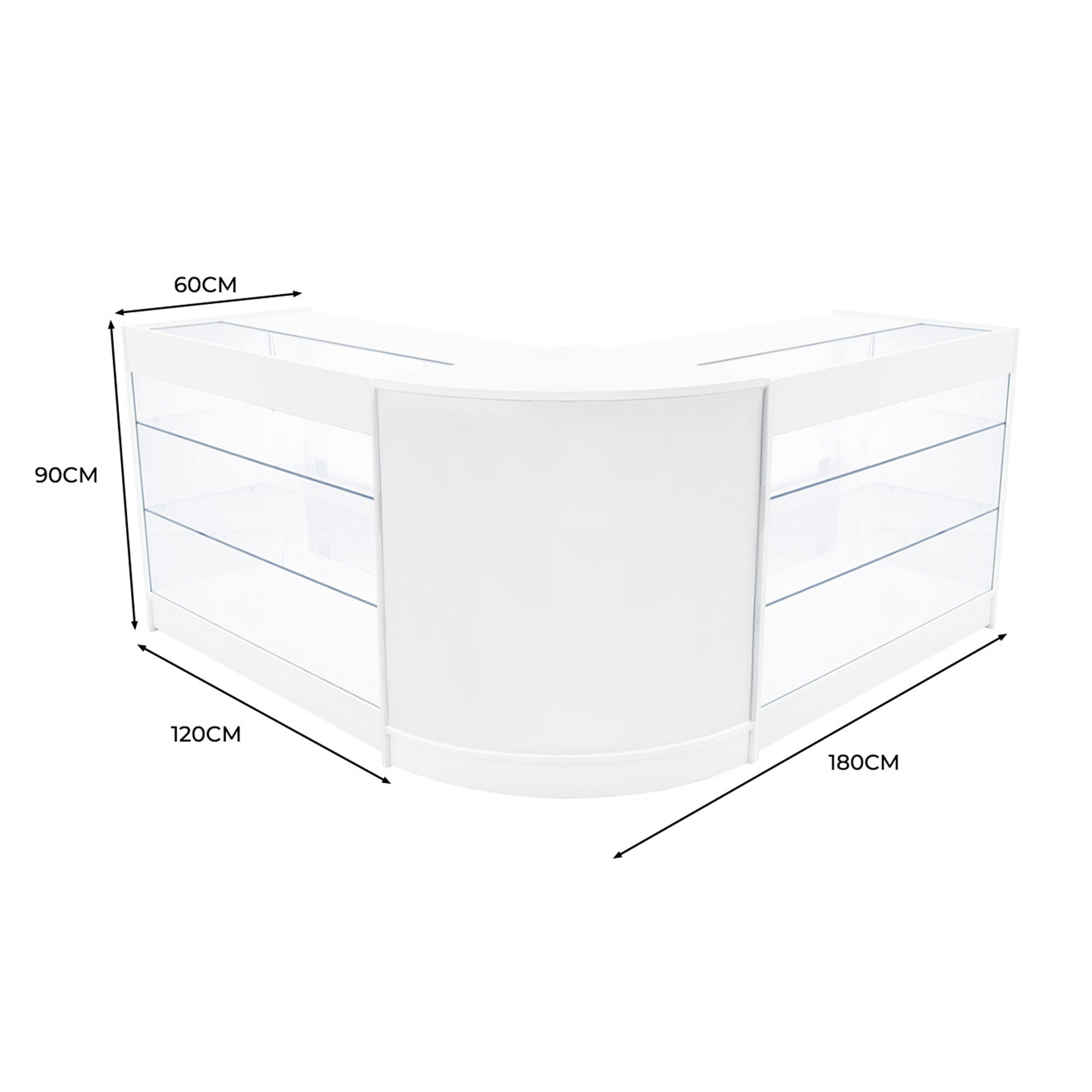 Q-Rax Helios Set 2x K1200+CM60 Bancone Bianco LED