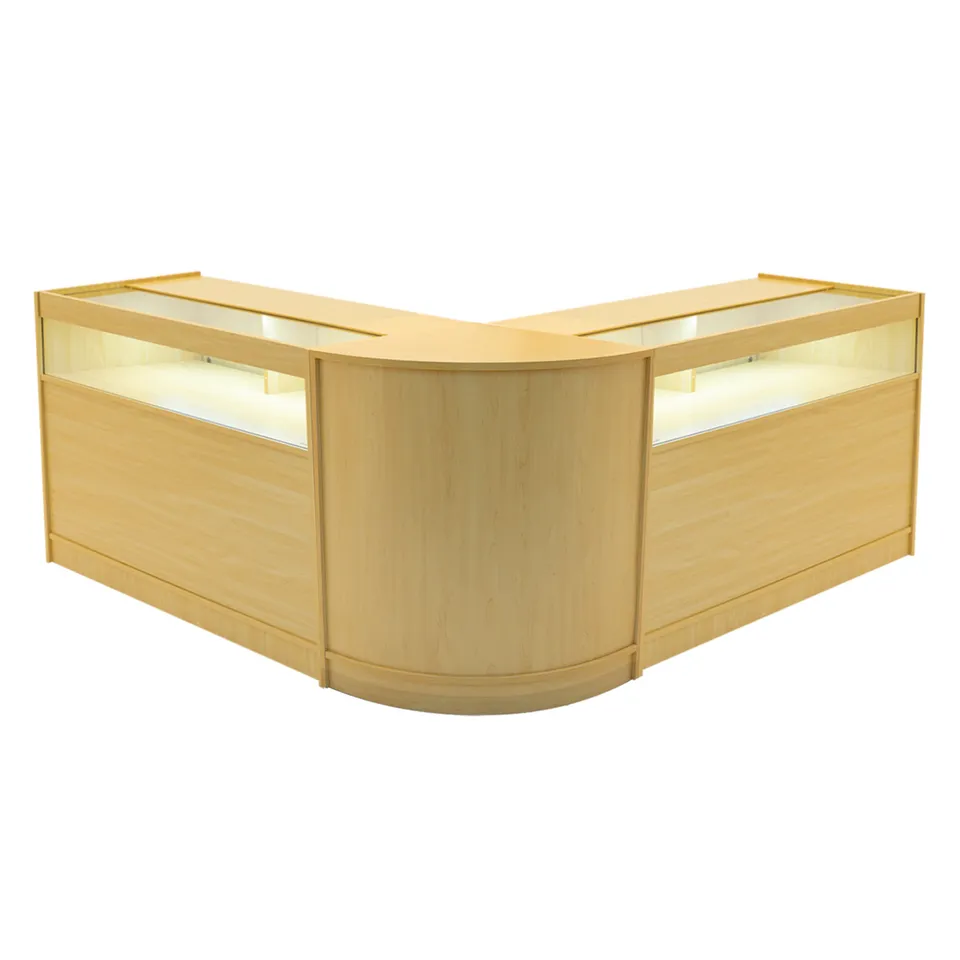 Q-Rax Iris Set B1200 CM60 bancone negozio LED acero