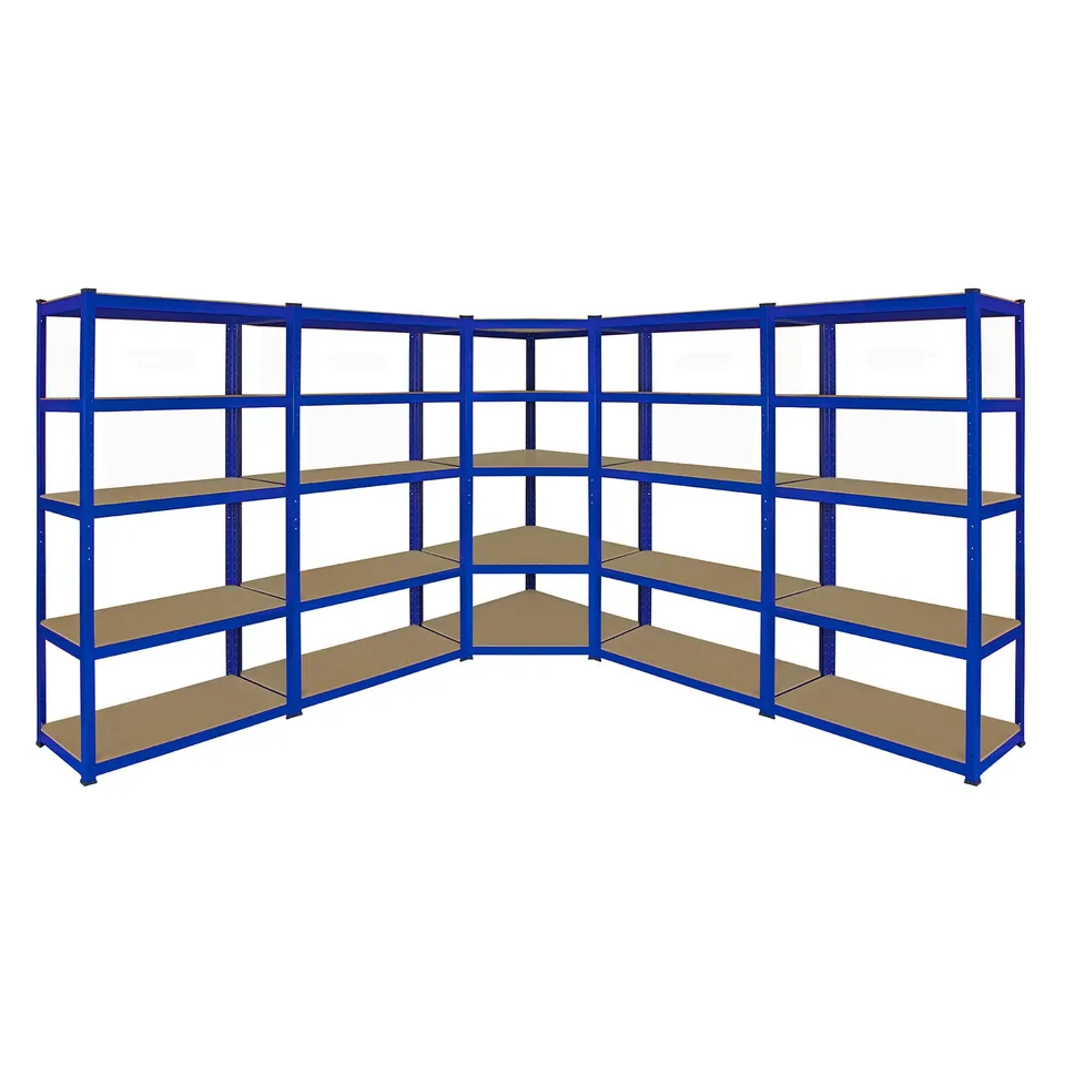 Q-Rax T-Rax Scaffale Acciaio Blu 90cm Set 5 Pezzi 280kg