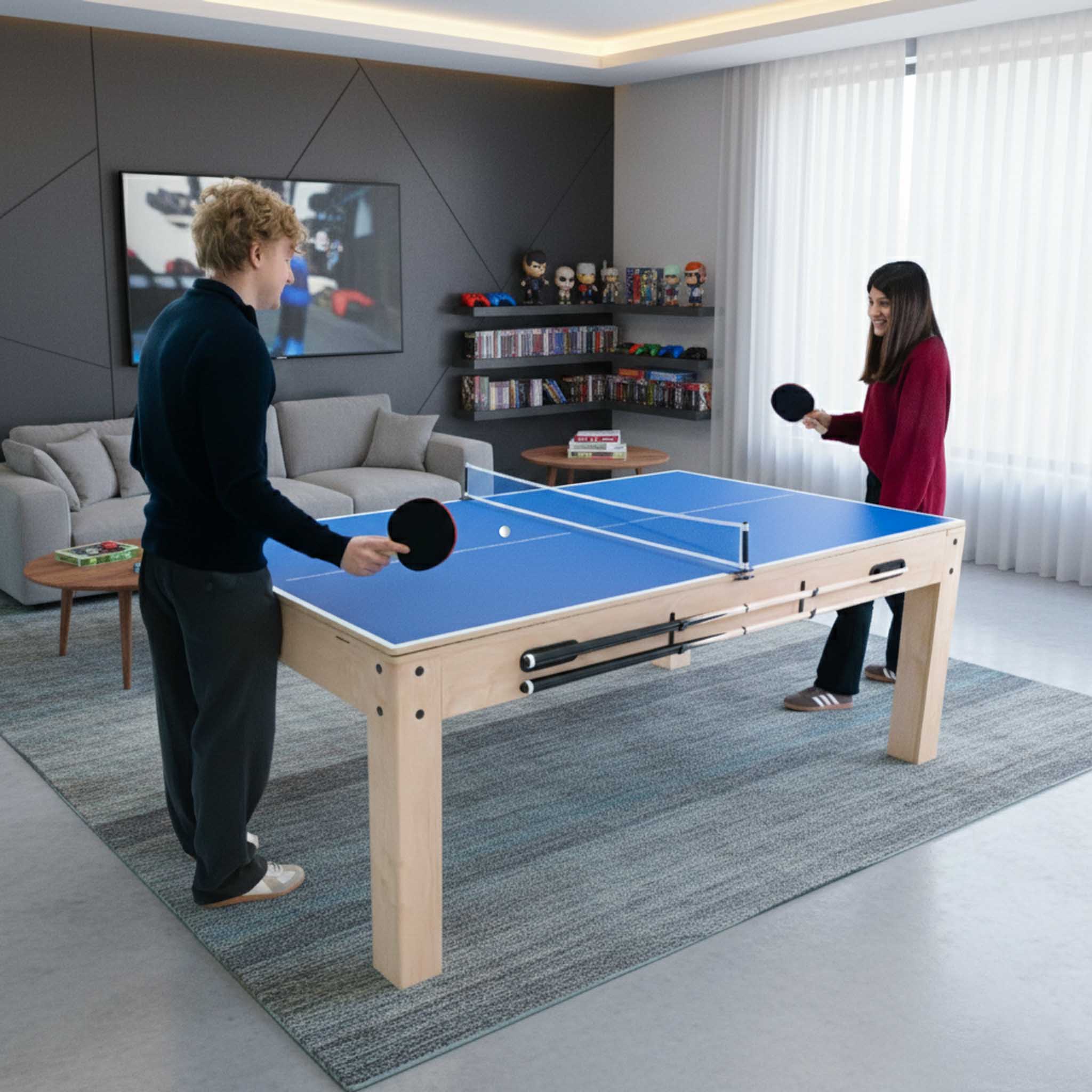 Q-Rax Accessori per la casa tavolo giochi 7-in-1 beige 213cm